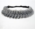 Synthetic Hair Braided Headband Classic Wide Strands Wedding Disorderly Fluffy Braids Wig Band Women Beauty Accessory by TOECWEGR