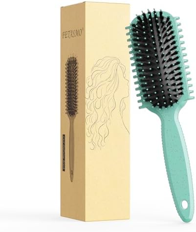 Curly Hair Brush, Curl Defining Brush, Hair Brush, Flexible, Curl Enhancing, Reduce Pulling (Green) by Unknown