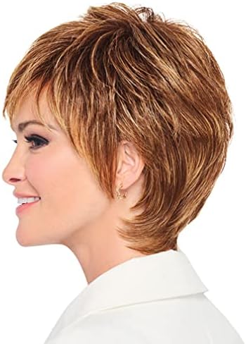 Raquel Welch Fierce And Focused Hand Tied Short Bob Wig by Hairuwear, Average Size Cap, RL29/25 Golden Russet - Image 4