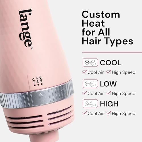 L'ANGE HAIR VolumeBoost 60mm 2-in-1 Ceramic Volumizing Brush Dryer | Fast Drying & Styling for Frizz-Free, Voluminous Blowouts | Ceramic-Coated Barrel (Blush) - Image 3