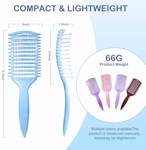 Curly Hair Brush & Curl Defining Brush – Easily Detangles Knots with Less Pulling – Styles Wet or Dry Hair, Tames Frizz for All Curl Types (Pink) - Image 6