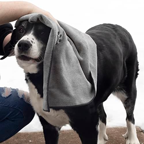 Ritz Premium Embroidered Microfiber Pet Towel, 18" x 28", Highly Absorbent, Fast-Drying, Long-Lasting, Super Soft 80% Polyester and 20% Polyamide Pet Cloth, Grey (Pack of 24) - Image 4