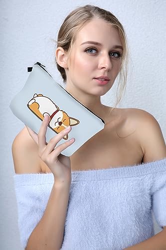 Deanfun Small Makeup Case - Cute and Waterproof Cosmetic Bag for Women(Corgi D5-55061) - Image 3
