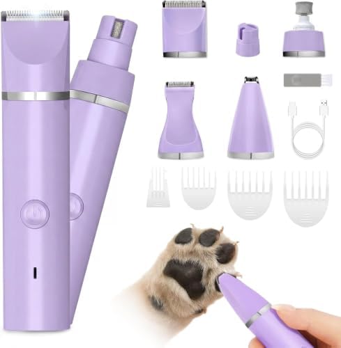 Veeconn 4 in 1 Dog Clippers Grooming Kit with Paw Hair Trimmer for Cat Pet by VeeconnPetSupplies