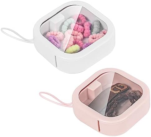 Hair Tie Organizer, Small Portable Hair Accessories Storage Can Be Stackable Or Hung On The Wall, Small Items Holder Hair Tie Organizer for Jewelry Hair Stuff Hair Clip Hair Tie Cotton Swab Desktop by Chfory