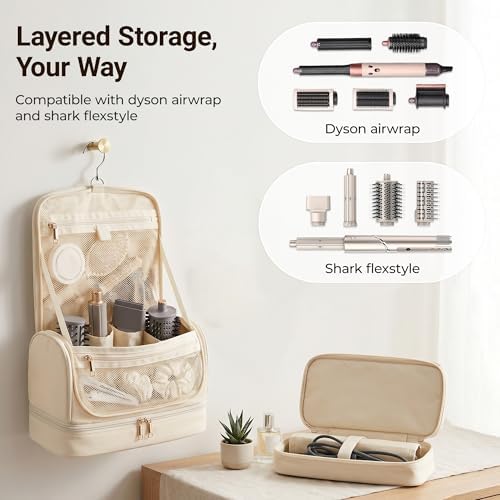 Hair Tool Organizer for Dyson Airwrap and Shark, Beige - Image 2