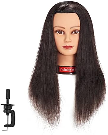 20-22" Female 100% Human Hair Mannequin Head for Hairdresser by Headwinn