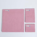 Luxury Organic Japanese Cotton Waffle Bath Towel | Thick, Absorbent, Quick Dry Bathroom Towels for Shower, Sauna, Onsen| Hotel & Spa Quality, Gift-Ready (Sakura Pink, Bath Towel Set (3-Piece)) by KOSMU