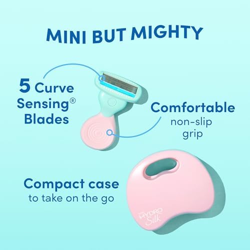 Schick Hydro Silk Mini 5 Blade Razor for Women, 1 Handle, 1 Refill & 1 Case - Image 2