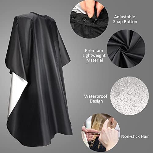 Foaincore 20 Pack Professional Hair Cutting Salon Nylon Cape Barber Styling Hair Cape with Snap Closure - Image 4
