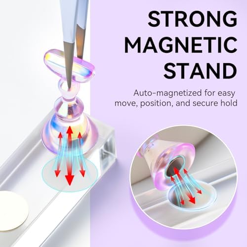 Makartt Nail Stand for Press On: Nails Display Holo Purple & Pink - Image 3