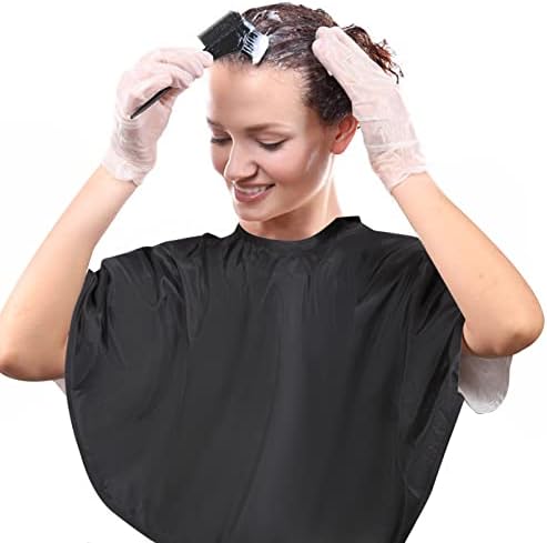 Short Barber Cape,Salon Apron for Hair Cutting Dye Coloring,Black - Image 6