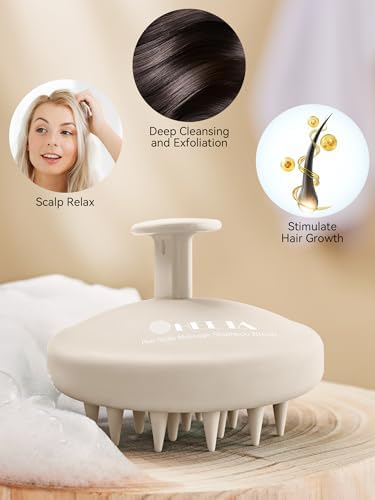 HEETA Silicone Scalp Massager Hair Scrubber Shampoo Brush for Hair Growth - Image 5