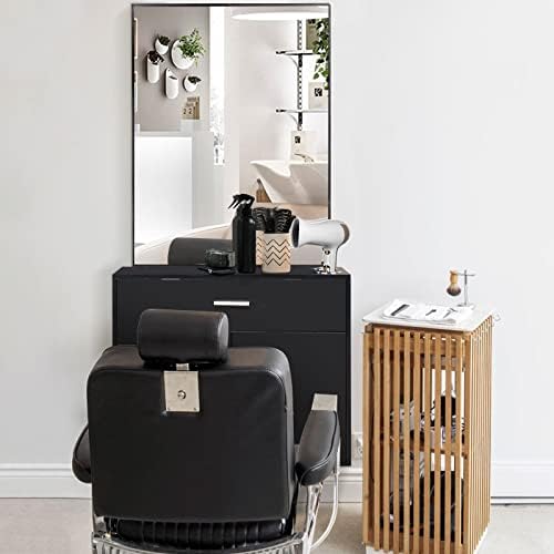Winado Wall Mount Salon Station, Barber Salon Station with Mirror Cabinet - Image 7