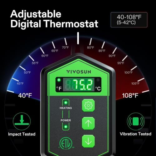 VIVOSUN 10"x 20.75" Seedling Heat Mat and Digital Thermostat Combo Set - Image 4