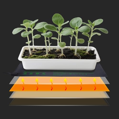 AIICIOO 2 Pack Seedling Heat Mats 10"x 20.75" Warm Hydroponic Heating Pad for Indoor Gardening, Seed Starting Germination, Greenhouse, Brewing - Image 4