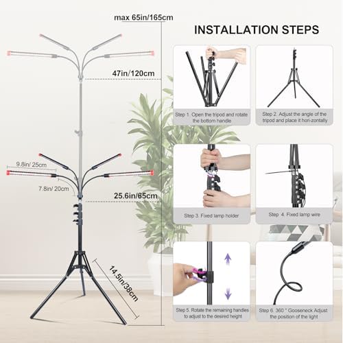 Grow Light with Stand for Tall and Large Indoor Plants - Image 6