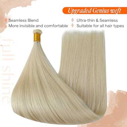 Full Shine Genius Weft Hair Extensions Real Human Hair 20 Inch 80g - Image 5