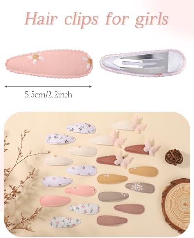 doboi Toddler Hair Clips for Girls Baby Barrettes-20PCS Butterfly Floral - Image 2