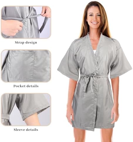 Salon Client Gown Robes Cape Hair Cutting Smock with Adjustable Tie for Hair Cutting Barber Hairstyling - Image 2