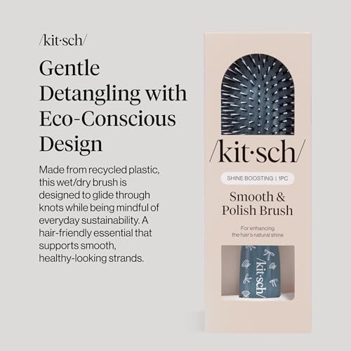Kitsch Smooth & Polish Hair Brushes For Women and Men - Coastal Blue Print - Image 2