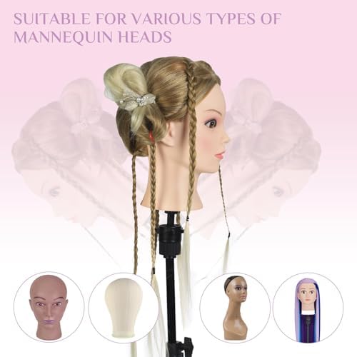 28" Mannequin Head with Hair with Tripod Stand - Image 5