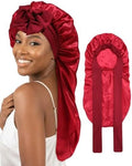 AWAYTR Long Satin Bonnet for Braids - Double Layer Hair Bonnet for Sleeping by AWAYTR