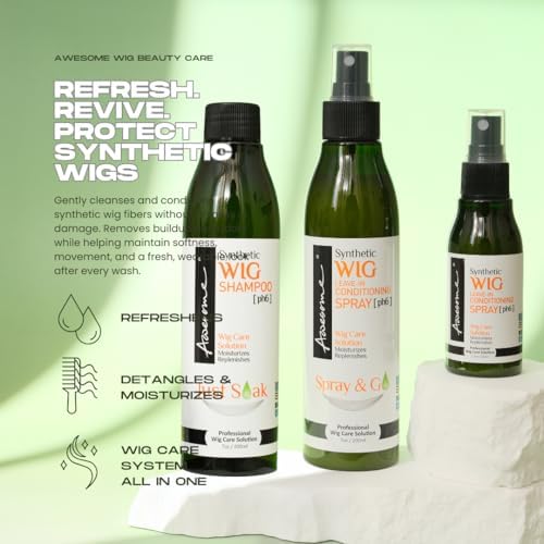 Awesome Synthetic Wig Care Kit, Shampoo & Leave-In Conditioner, 2-Pack - Image 2