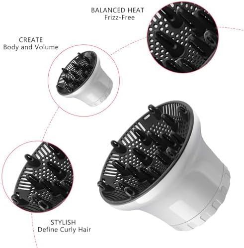 Hair Diffuser, Diffuser Attachment for Blow Dryer with D1.4-2.67in Nozzle - Image 2
