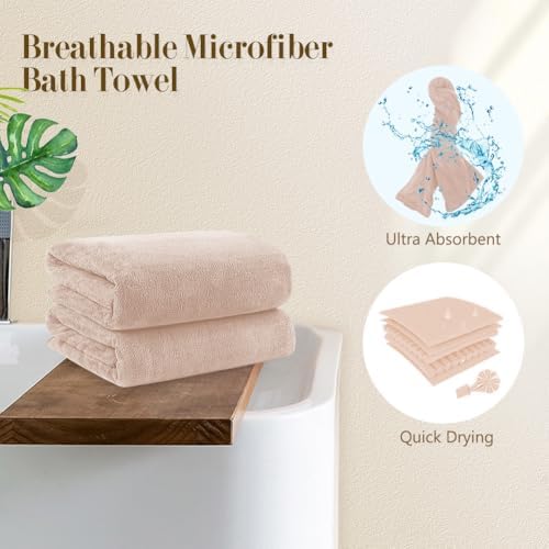 Orighty Bath Towels, Soft Feel Bath Towel, 4 Pack (27'' x 54'') - Image 5
