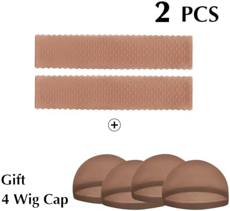 Silicone Wig Grip Band for Women - 2 Pcs Wig Caps, Secure Hold for Lace Front, Fits 20-24 inch Head Circumference, Ideal for Hair Styling, Hair Accessory for Women (Brown) - Image 2