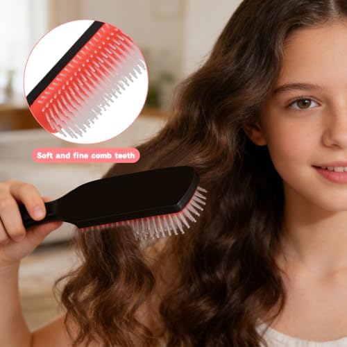 12-Piece Hair Brush Set with Detangling Brush and Hair Spray Bottle, Pink - Image 4