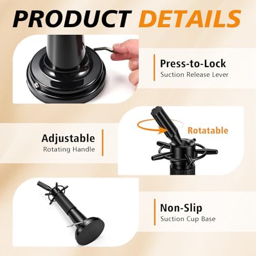 Wenqik Elevated Suction Cup Mannequin Head Stand, Adjustable Wig Stand - Image 3
