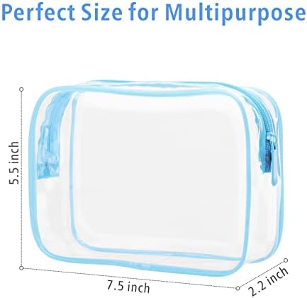 PACKISM TSA Approved Toiletry Bag - Clear Makeup Bag for Travel, Light Blue - Image 2