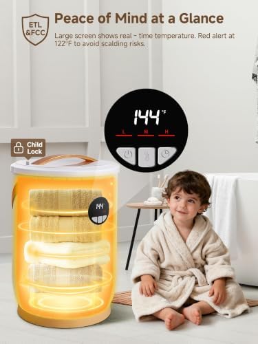 AAOBOSI Large Towel Warmer for Bathroom,App Control, 15-720min Heat Timer - Image 5