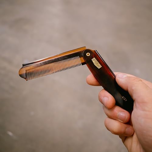 Uppercut Deluxe CT7 Flip Comb – Folding Pocket Hair Comb for Men, Travel Size Styling Comb, Durable Plant Cellulose Acetate, Fine & Medium Teeth, Portable Grooming Comb for On-The-Go Hair Styling - Image 6