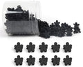100Pcs Colorful Mini Flower Hair Clips Set, TEBIEKOY Small Hair Clips Mini Mouse Ear Hair Claw Clip Cute Jaw Clips Hair Pins Hair Barrettes Tiny Flower Hair Accessories for Women (Black) by TEBIEKOY