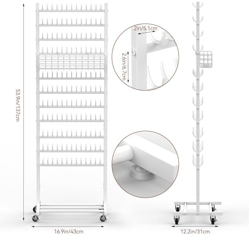 Braiding Hair Rack White Braid Rack 2-Sided, 286 Pegs - Image 2