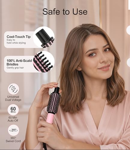 Farery Mini Thermal Brush 1 Inch, Touch-ups, Heated Round Curling Iron - Image 5