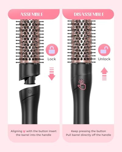 Lopeie 5 in 1 Curling Iron with Thermal Brush and 4 Interchangeable Ceramic Barrels(1/2 to 1 1/2 inch), Curling Wand Set, Fast Heating, Dual Voltage Hair Curler, Gifts for Women - Image 6