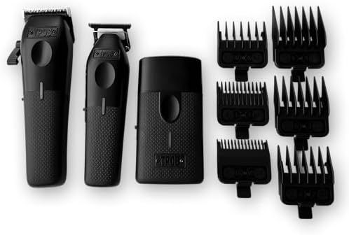 TPOB Play Barber Hair Clippers for Men 7500 RPM with Rubber Grips (Blackout 3 Set) - Image 4