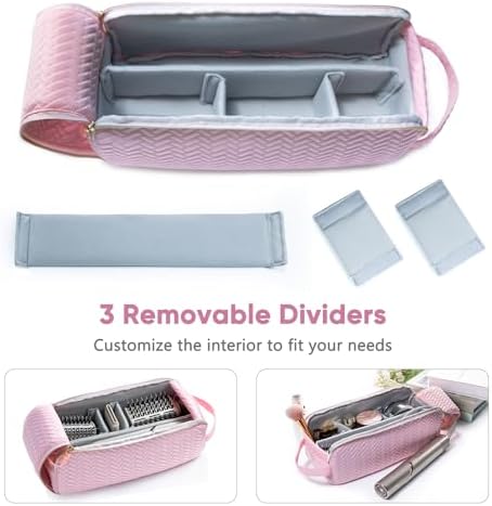 Large Hair Tools Travel Bag Compatible with Shark FlexStyle, Revlon & Dyson | Hair Dryer Brush Organizer, Flat Iron, Curling Iron, Makeup & Cosmetic Bag for Travel Essentials - Image 3