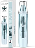 Ear and Nose Hair Trimmer Clipper - 2026 Professional Painless Eyebrow & Facial Hair Trimmer for Men Women, Battery-Operated Trimmer with IPX7 Waterproof, Dual Edge Blades for Easy Cleansing Blue by ZORAMI