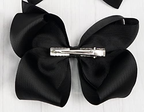 CÉLLOT Big Bows for Girls 40 PCS Grosgrain Ribbon Boutique 6 Inch Hair Bow Alligator Clips For Girls Teens Toddlers Kids in Pairs - Image 3