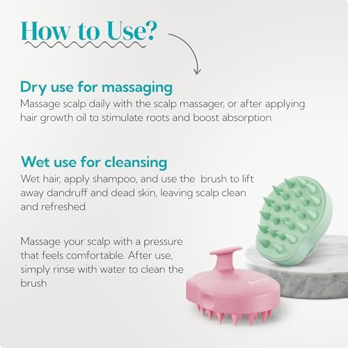 HEETA 2-Pack Large Scalp Massager Scrubber Shampoo Brush for Hair Growth - Image 5