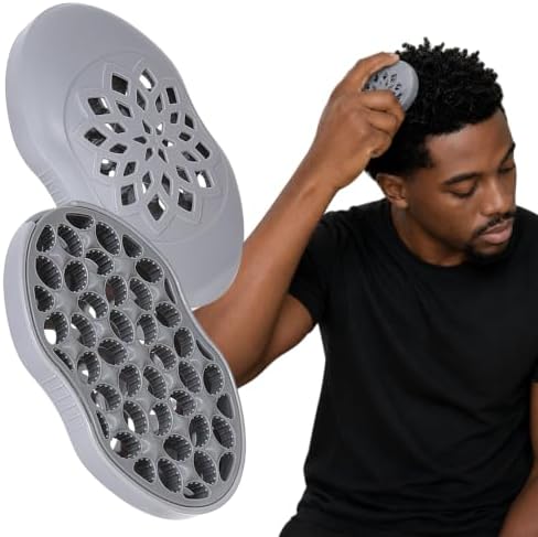 Washable Curl Sponge Alternative for Black Men, TPE Curl Defining Brush for 3C-4C Hair, Twist Styling Tool for Natural Coils, Starter Loc Tool, Reusable Barber Styling Tool(1, gray) by Unknown