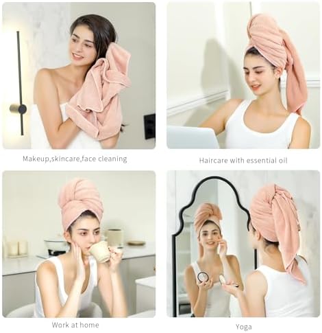 Microfiber Hair Towel Quick Dry Hair Towel Hair Drying Towels Suitable for All Kinds of Hair Ultra Absorbent Long and Thick Hair 24X48inch Blue (1pcs) - Image 3