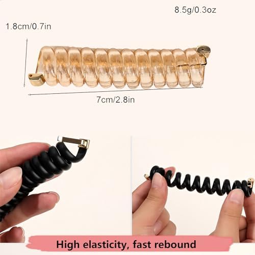 2Pcs+1 Retractable Pocket Headband, Vintage floral Hairband for a variety of hair accessories + Portable Adjustable Hair Hoop with Plastic Storage Bag for Washing Makeup Travel Outdoor-Yellow - Image 3