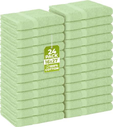 Utopia Towels Salon Towels, Pack of 24, 16x27 in, 100% Cotton, Sage Green by UTOPIATOWELS