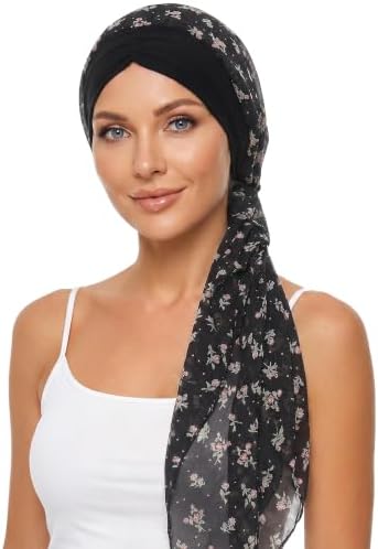 Ababalaya Satin Lined Head Wrap Chemo Headwear for Women by Ababalaya